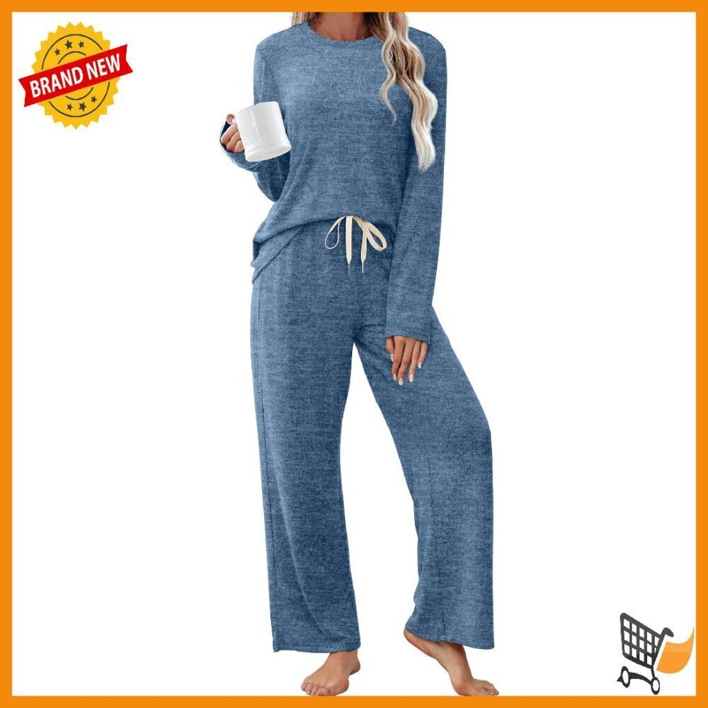 Soft Long Sleeve Pajama Set Lounge Wear Comfy Sleepwear Women's